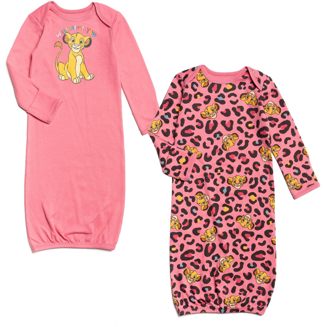 Disney Lion King Simba 2 Pack Long Sleeve Swaddle Sleeper Gown - imagikids