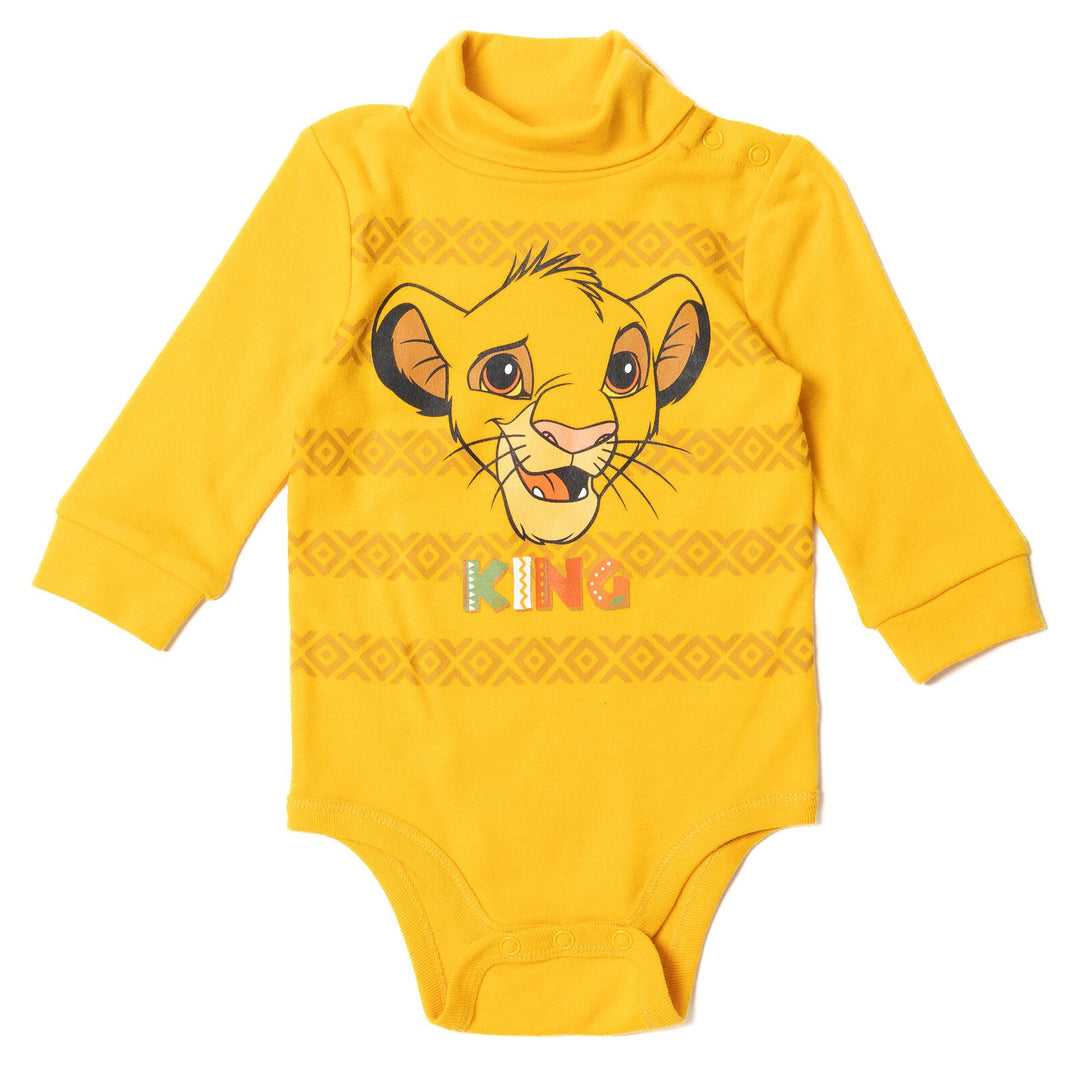 Disney Lion King Simba 2 Pack Turtleneck Bodysuits - imagikids