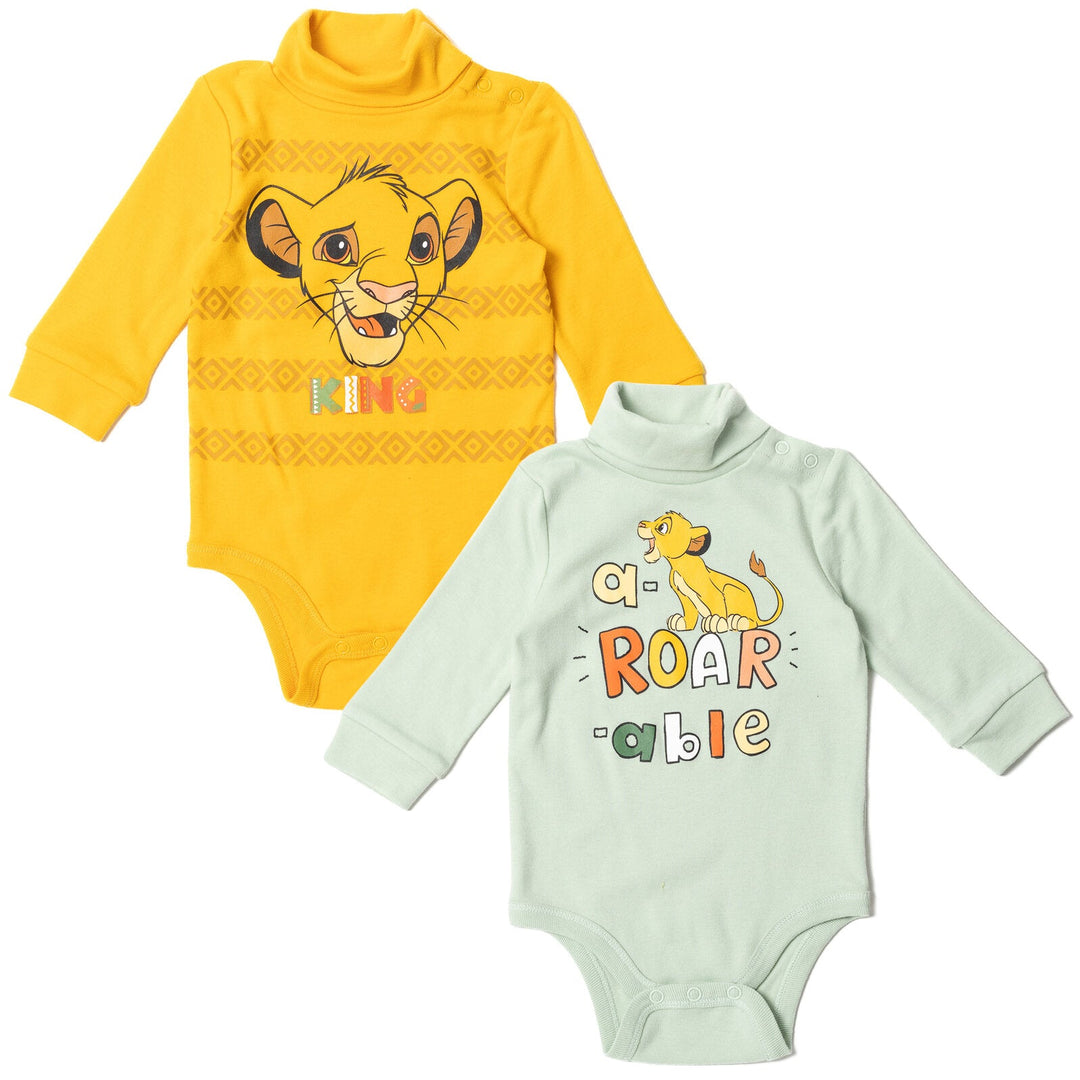 Disney Lion King Simba 2 Pack Turtleneck Bodysuits - imagikids