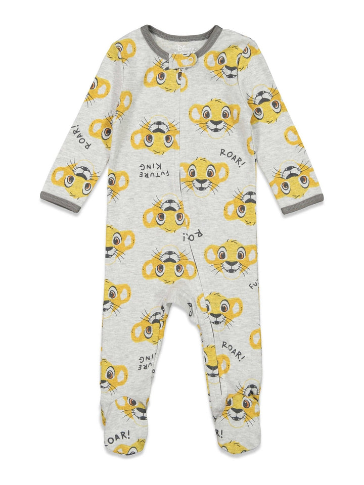 Disney Lion King Simba 2 Pack Zip Up Sleep N' Play Coveralls - imagikids