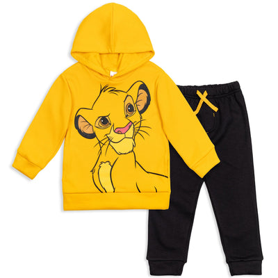 Disney Lion King Simba Fleece Pullover Hoodie and Pants Outfit Set - imagikids