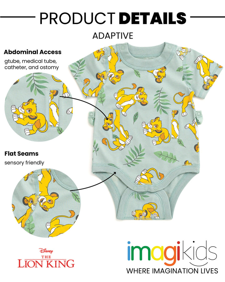 Disney Lion King Simba G-Tube Adaptive Bodysuit - imagikids