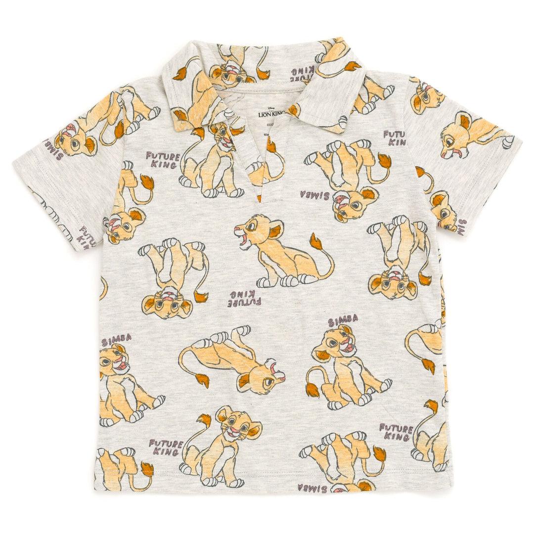 Disney Lion King Simba Polo Shirt and Twill Shorts Outfit Set - imagikids