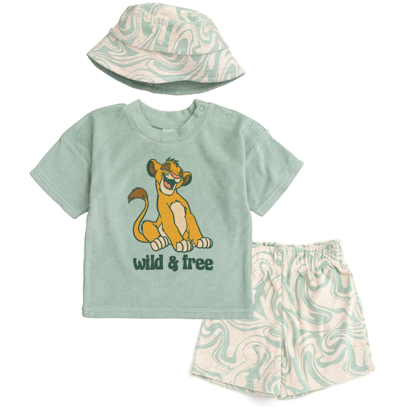 Disney Lion King Simba T-Shirt Shorts and Hat 3 Piece - imagikids