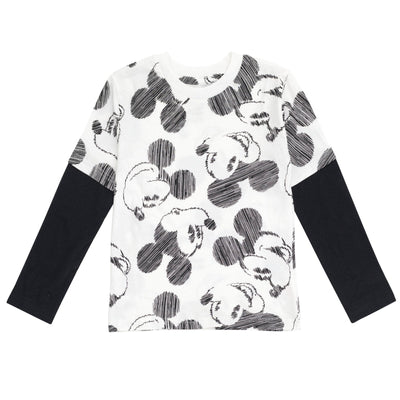Disney Mickey Mouse 2 Pack Hangdown Long Sleeve T-Shirts - imagikids