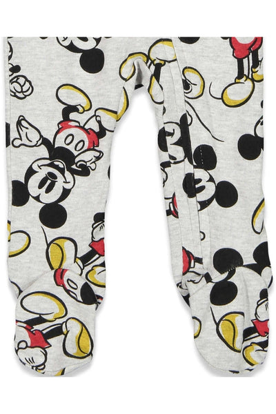 Disney Mickey Mouse 2 Pack Zip Up Long Sleeve Sleep N' Play Coveralls - imagikids