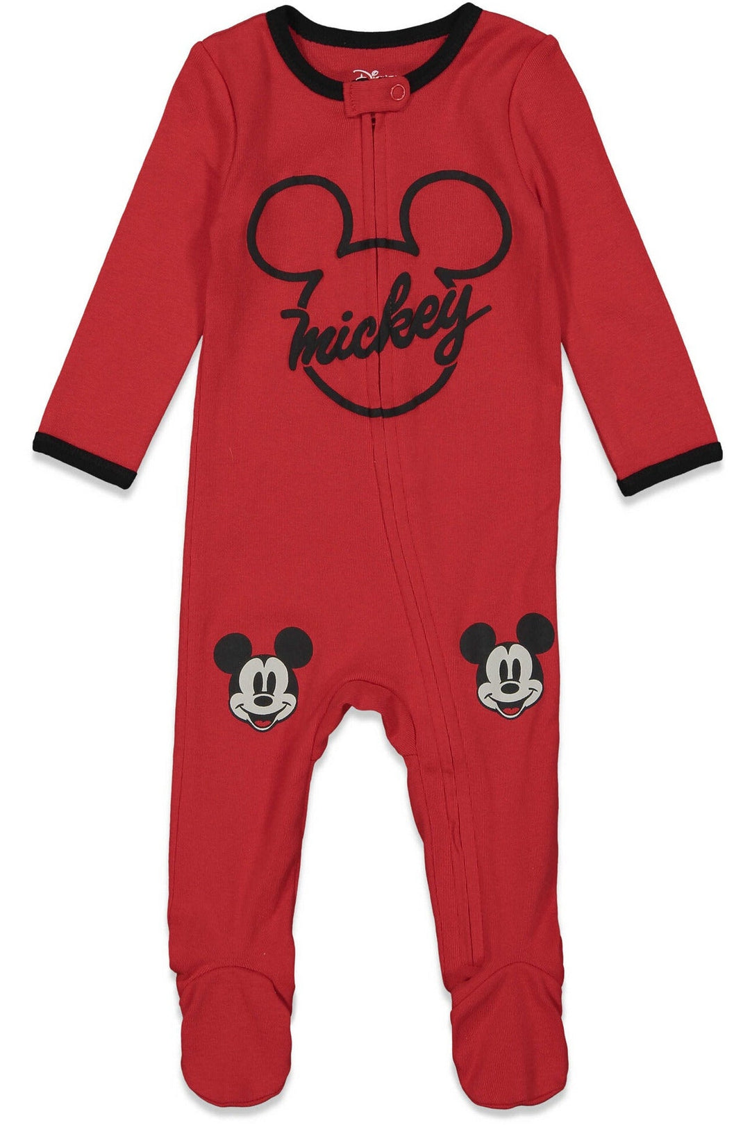 Disney Mickey Mouse 2 Pack Zip Up Long Sleeve Sleep N' Play Coveralls - imagikids