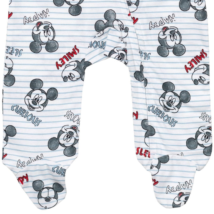 Disney Mickey Mouse 2 Pack Zip Up Sleep N' Play Coveralls - imagikids