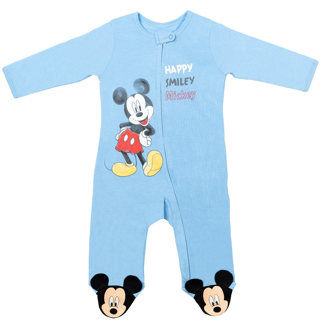 Disney Mickey Mouse 2 Pack Zip Up Sleep N' Play Coveralls - imagikids