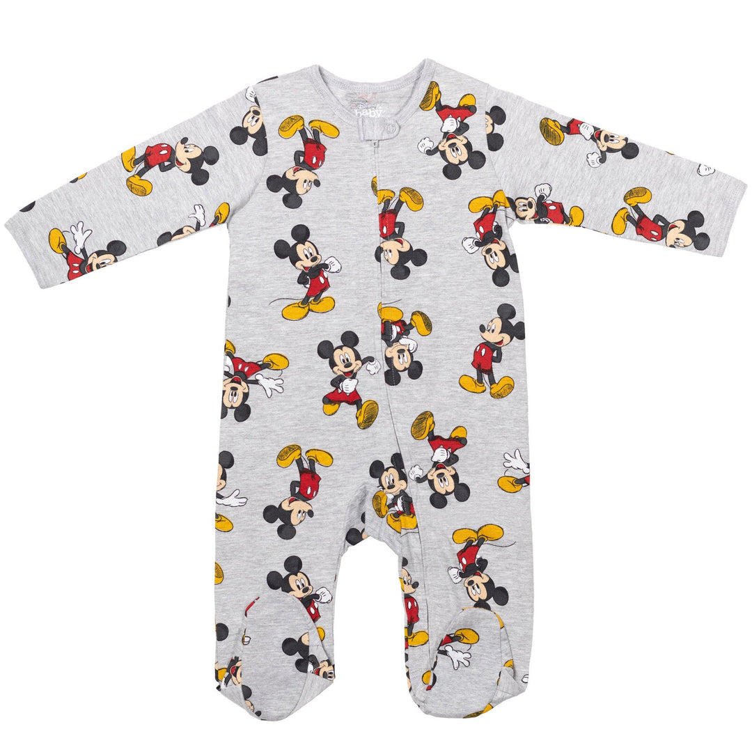 Disney Mickey Mouse 2 Pack Zip Up Sleep N' Play Coveralls - imagikids