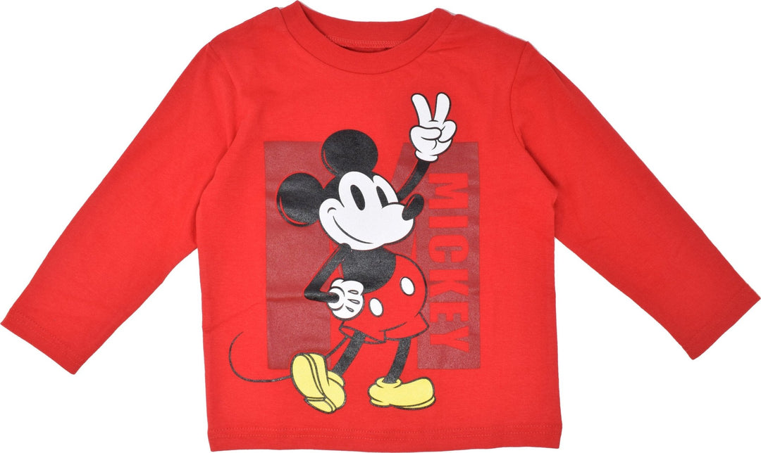 Disney Mickey Mouse 3 Pack Long Sleeve T-Shirts - imagikids