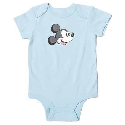 Disney Mickey Mouse 4 Pack Cuddly Snap Bodysuits made with Organic Cotton - imagikids