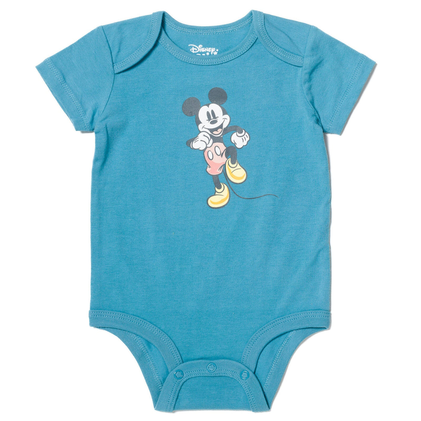 Disney Mickey Mouse 4 Pack Cuddly Snap Bodysuits made with Organic Cotton - imagikids