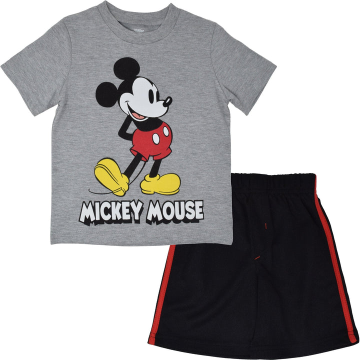 Disney Mickey Mouse Athletic T-Shirt Mesh Shorts Outfit Set - imagikids