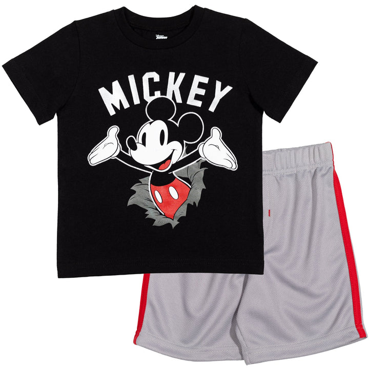 Disney Mickey Mouse Athletic T-Shirt Mesh Shorts Outfit Set - imagikids