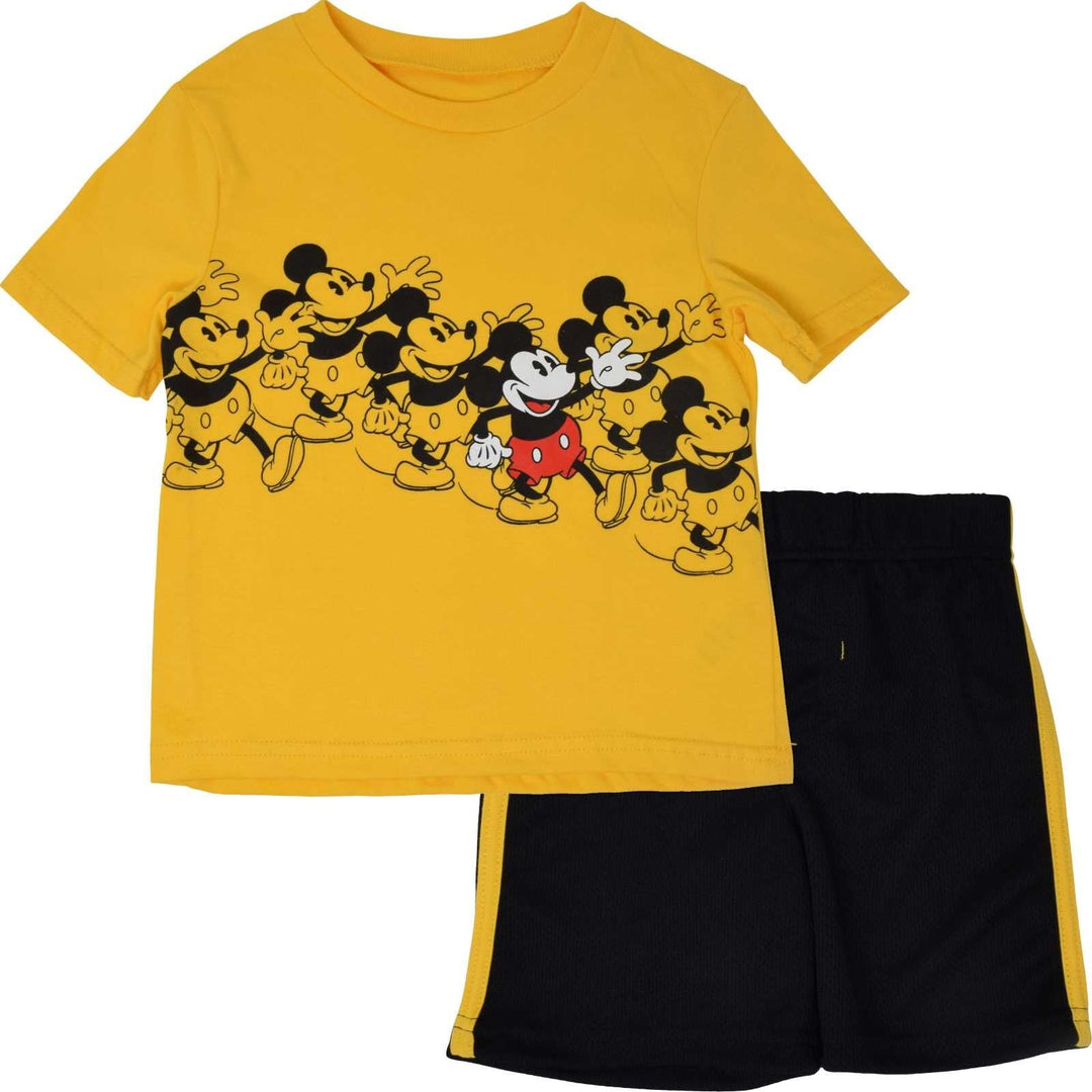 Disney Mickey Mouse Athletic T-Shirt Mesh Shorts Outfit Set - imagikids