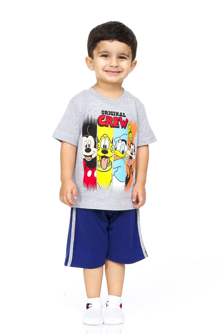 Disney Mickey Mouse Athletic T-Shirt Mesh Shorts Outfit Set - imagikids