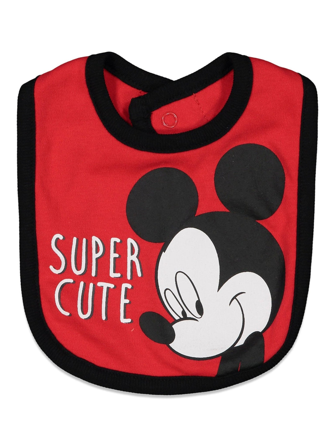 Disney Mickey Mouse Bodysuit Pants Bib and Hat 4 Piece Outfit Set - imagikids