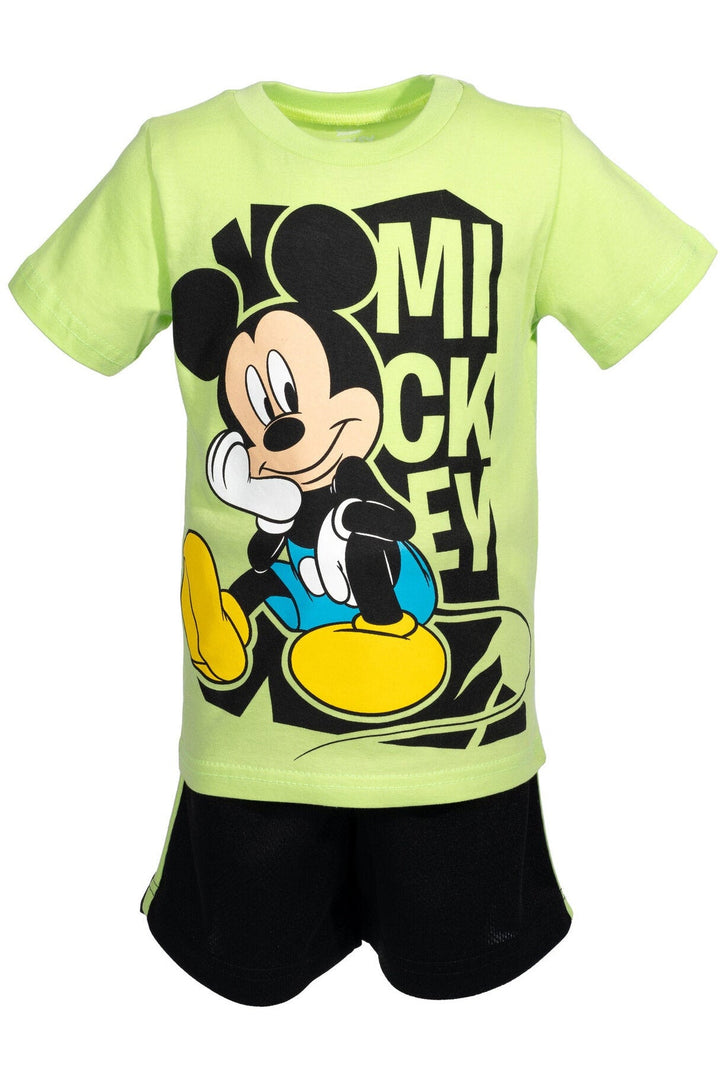 Disney Mickey Mouse Boys T-Shirt and Shorts Outfit Set Toddler to Little Kid - imagikids