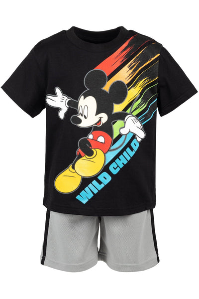 Disney Mickey Mouse Boys T-Shirt and Shorts Outfit Set Toddler to Little Kid - imagikids