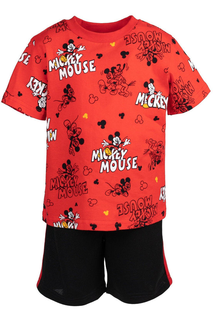 Disney Mickey Mouse Boys T-Shirt and Shorts Outfit Set Toddler to Little Kid - imagikids