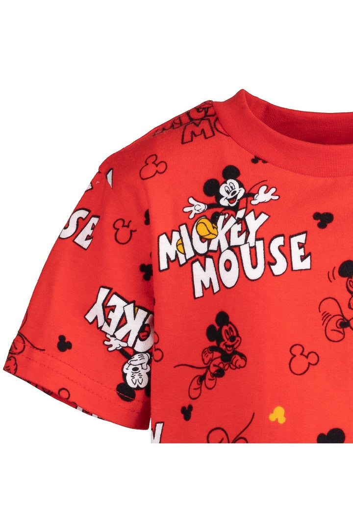 Disney Mickey Mouse Boys T-Shirt and Shorts Outfit Set Toddler to Little Kid - imagikids