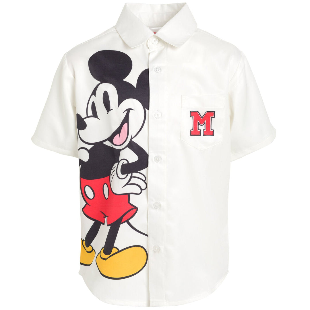 mickey mouse mens dress shirt MICKEY MOUSE ~ DISNEY STORE .. White Long Sleeve Button Up Dress Shirt . Mens L