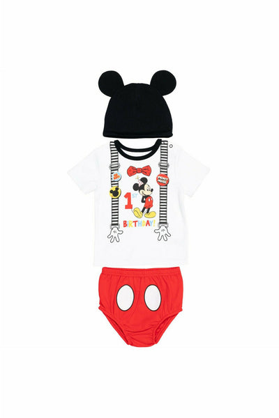 Disney Mickey Mouse Cosplay Graphic T-Shirt & Cosplay Diaper Cover - imagikids