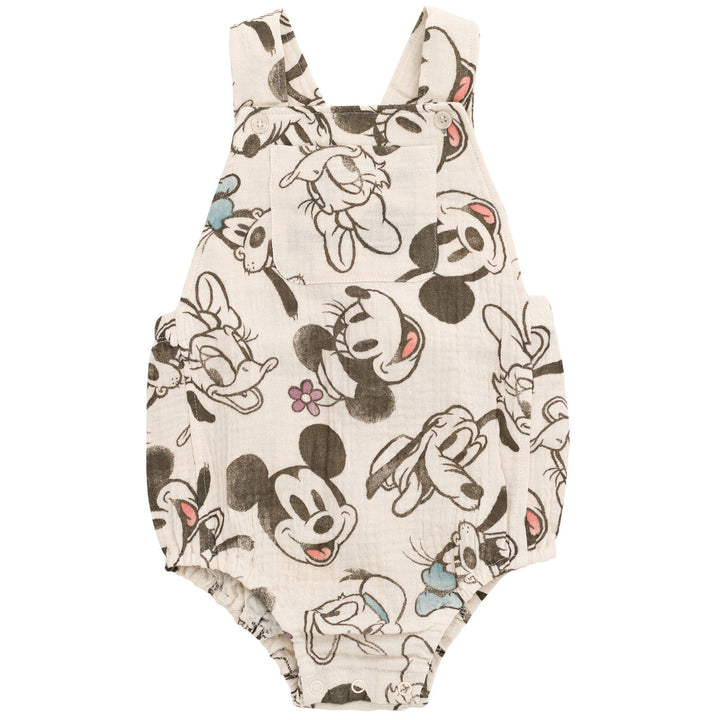 Disney Mickey Mouse Cotton Gauze Short Overalls - imagikids