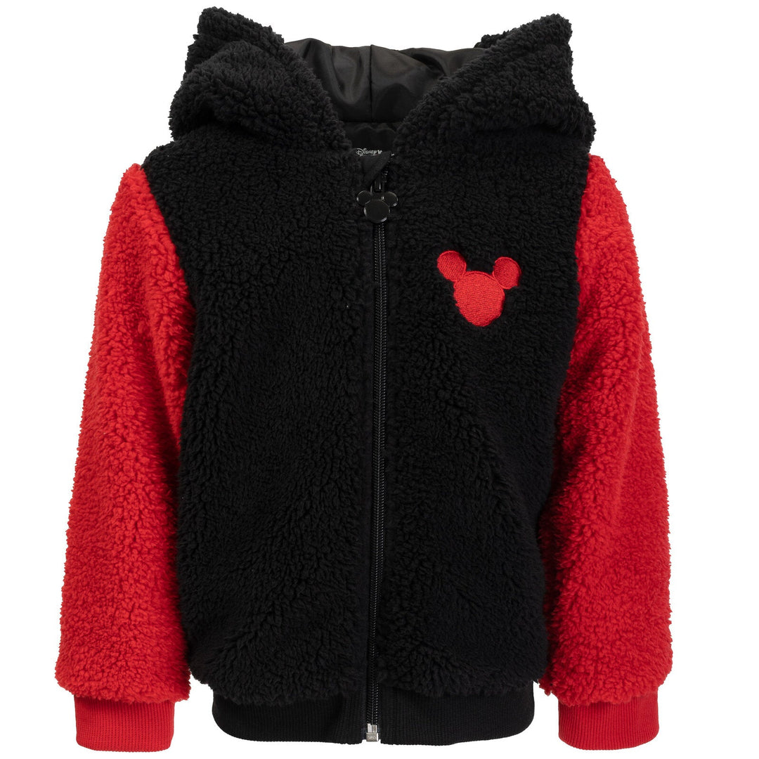 Disney Mickey Mouse Cozy Sherpa Zip Up Cosplay Hoodie - imagikids