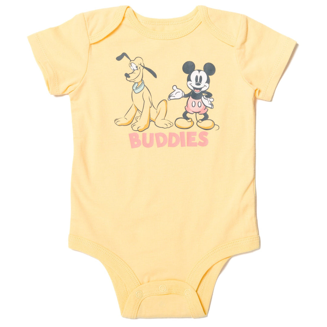 Disney Mickey Mouse Cuddly Snap Short Sleeve Bodysuits & Pants - imagikids