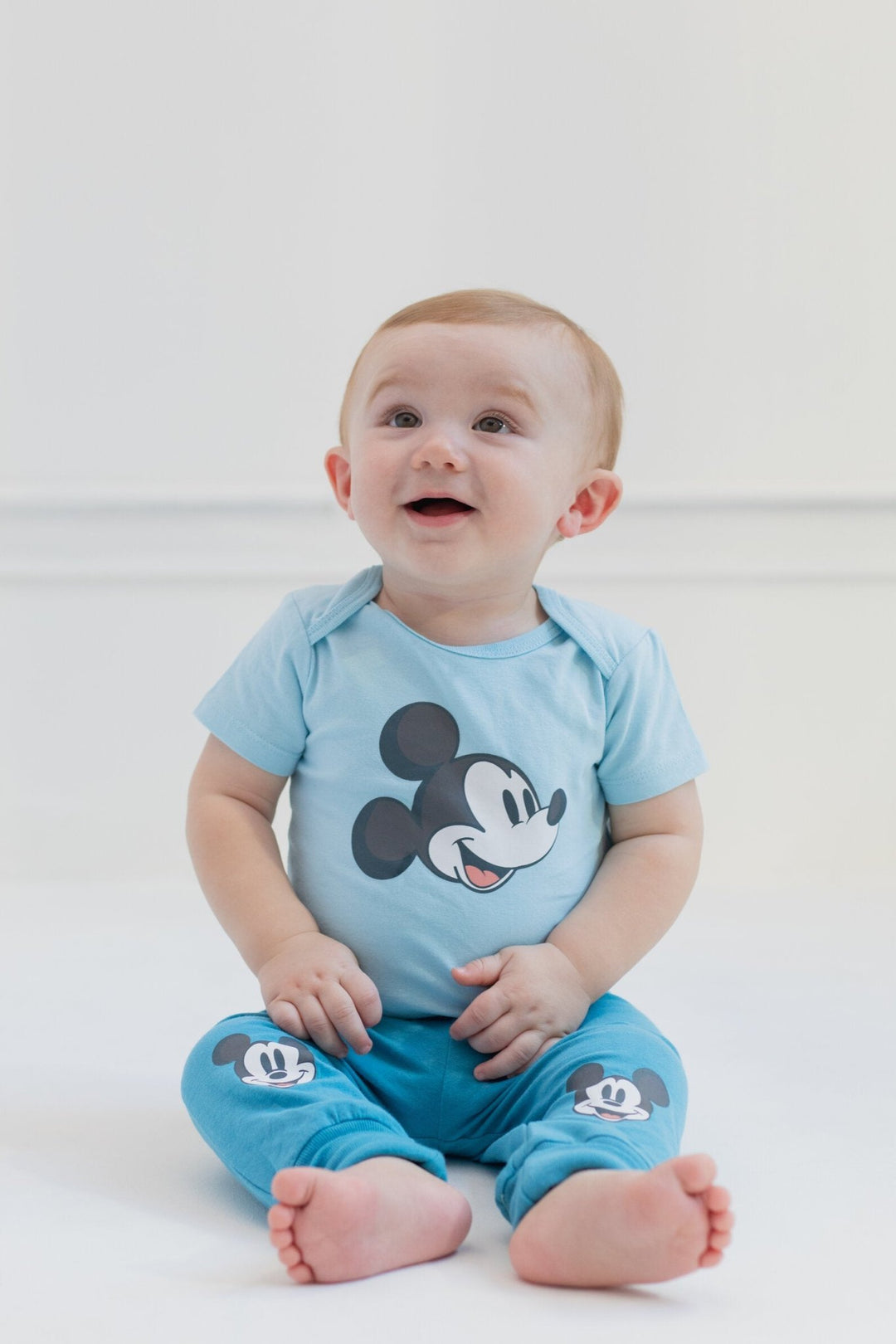 Disney Mickey Mouse Cuddly Snap Short Sleeve Bodysuits & Pants - imagikids