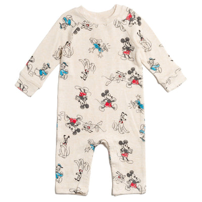 Disney Mickey Mouse Donald Duck Goofy Baby Snap Sleep N' Play Coverall Newborn to Infant - imagikids