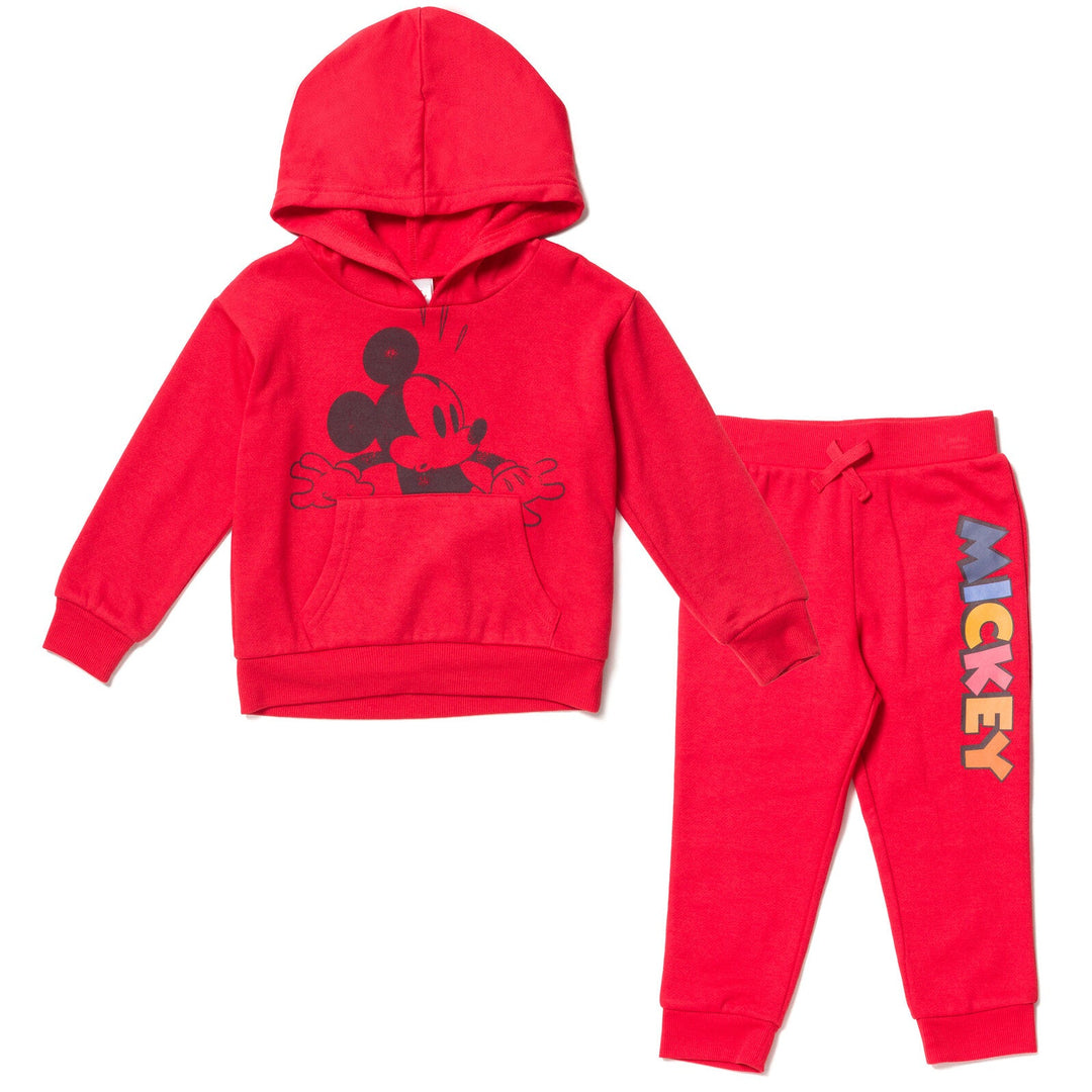 Disney Mickey Mouse Fleece Pullover Hoodie and Pants Outfit Set - imagikids