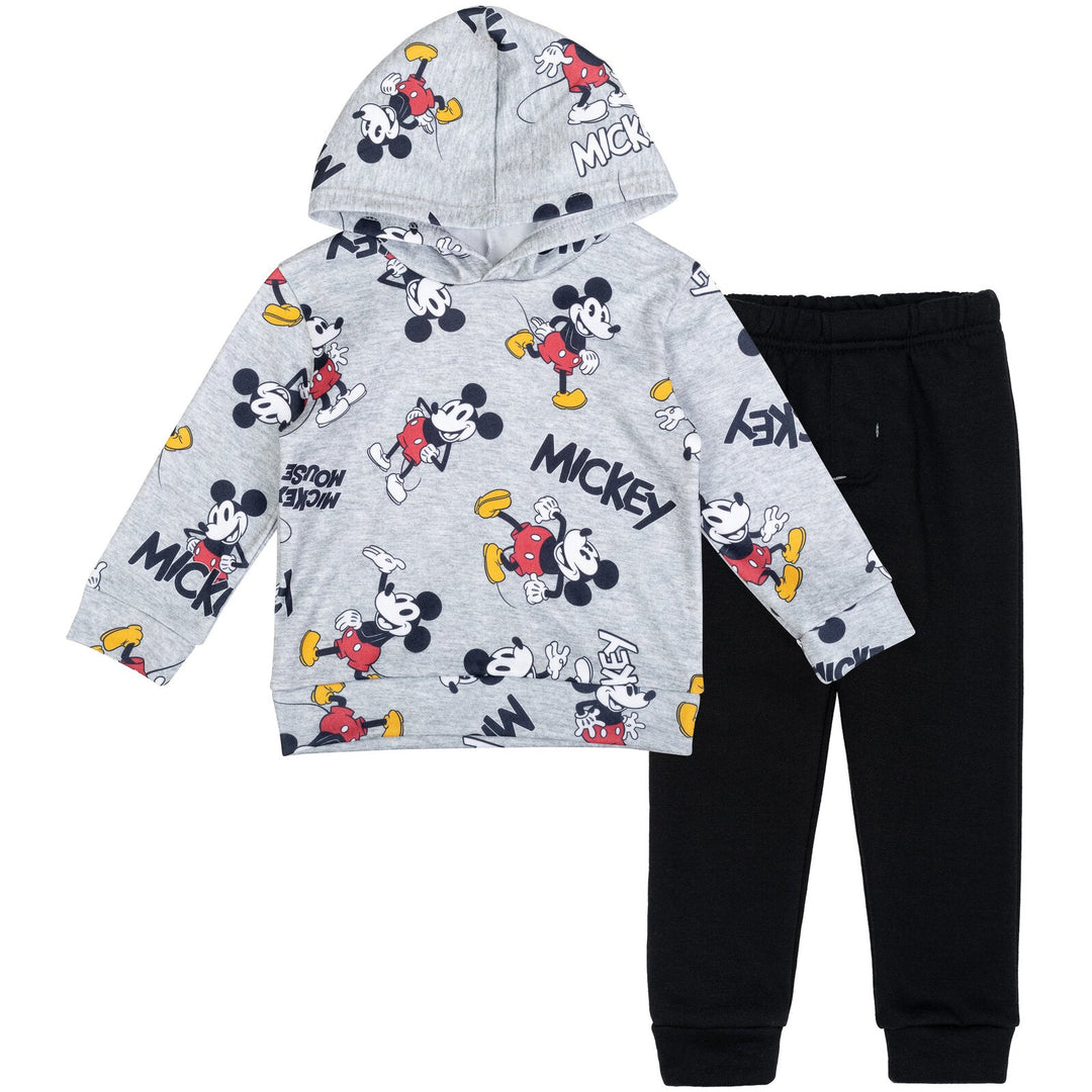 Disney Mickey Mouse Fleece Pullover Hoodie and Pants Outfit Set - imagikids