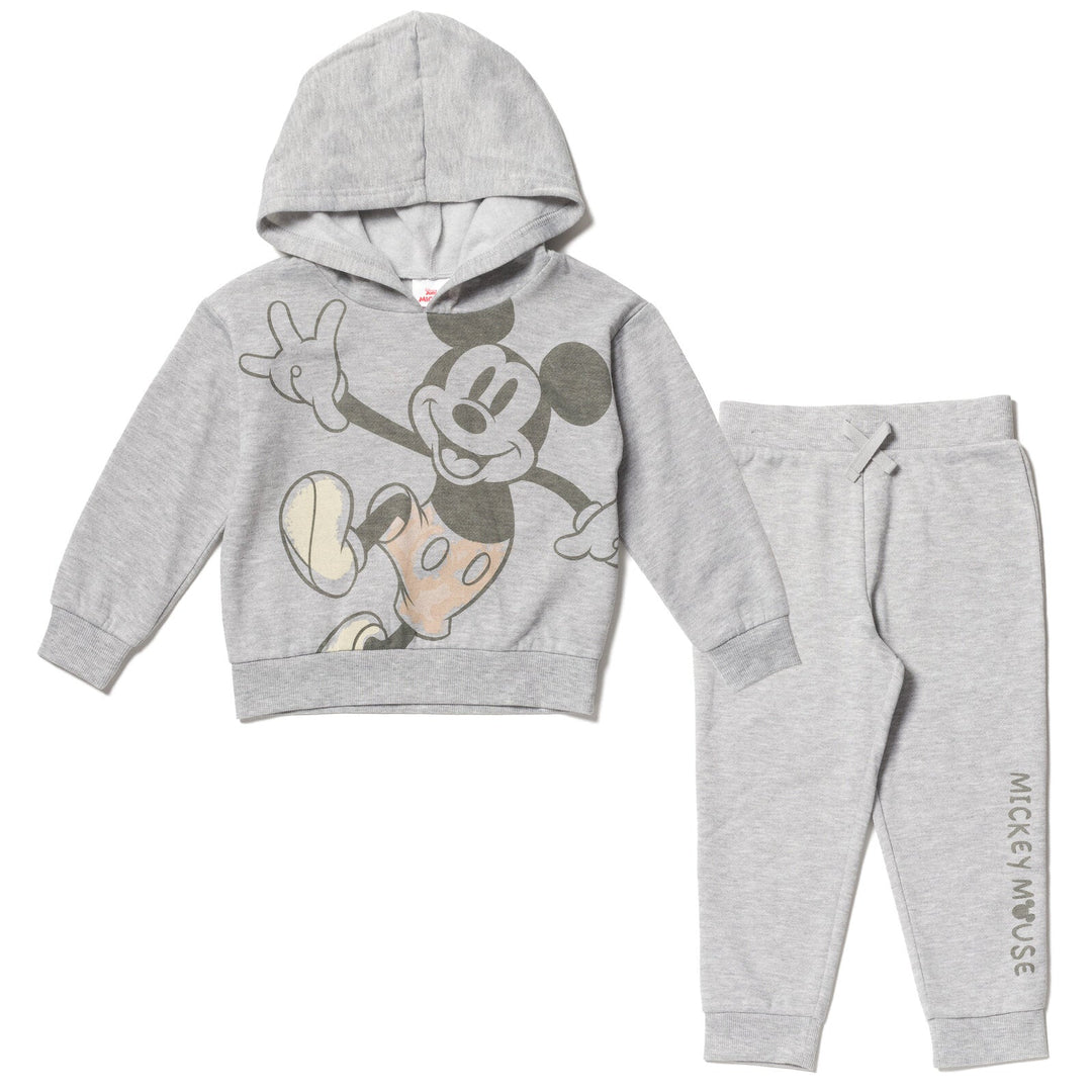 Disney Mickey Mouse Fleece Pullover Hoodie and Pants Outfit Set - imagikids