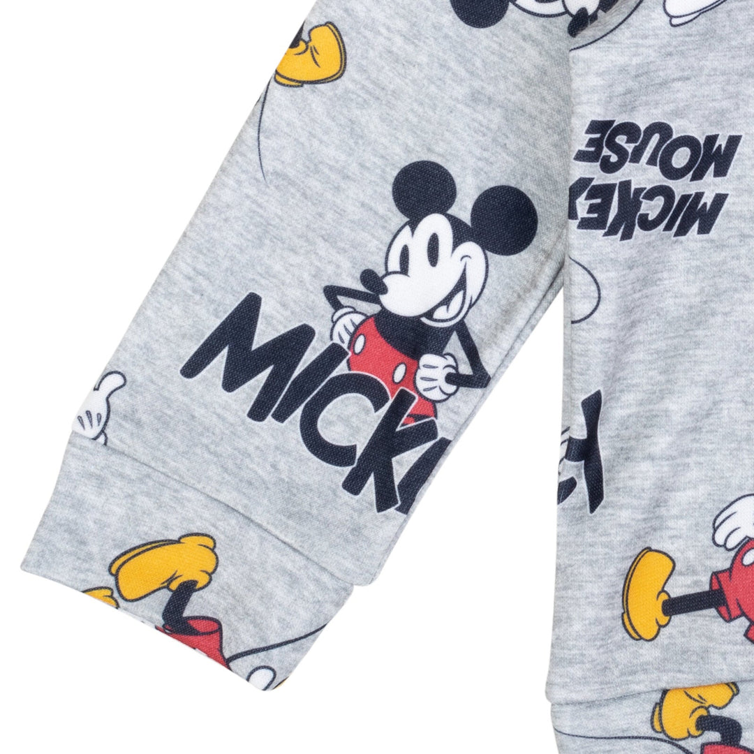 Disney Mickey Mouse Fleece Pullover Hoodie and Pants Outfit Set - imagikids