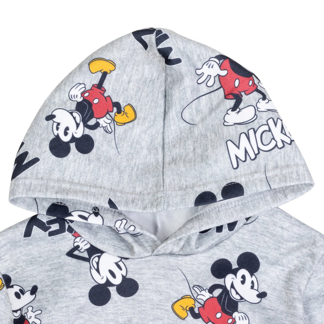 Disney Mickey Mouse Fleece Pullover Hoodie and Pants Outfit Set - imagikids