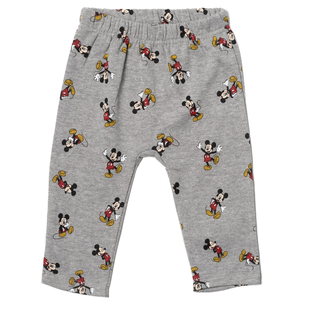 Disney Mickey Mouse Fleece Pullover Hoodie Bodysuit and Pants 3 Piece Outfit Set - imagikids