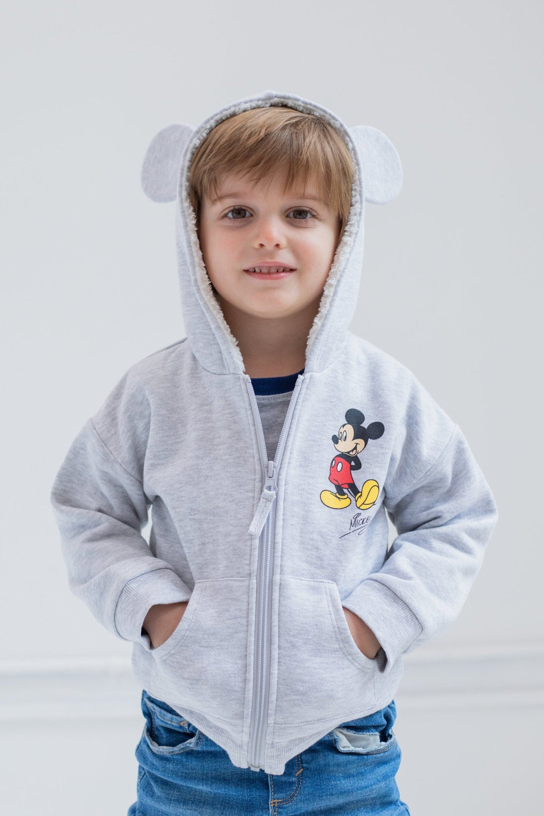 Disney Mickey Mouse Fleece Zip Up Pullover Hoodie - imagikids