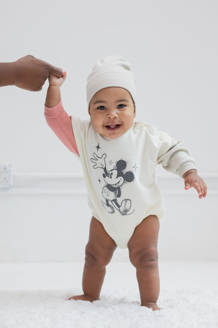 Disney Mickey Mouse French Terry Oversized Bodysuit and Hat - imagikids