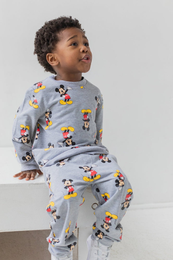 Disney Mickey Mouse French Terry Sweatshirt and Pants Set - imagikids