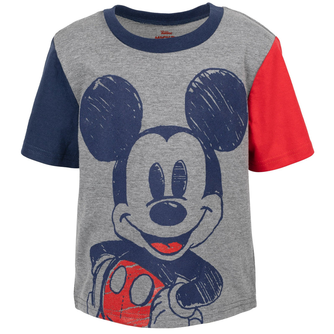 Disney Mickey Mouse French Terry T-Shirt and Shorts Outfit Set - imagikids