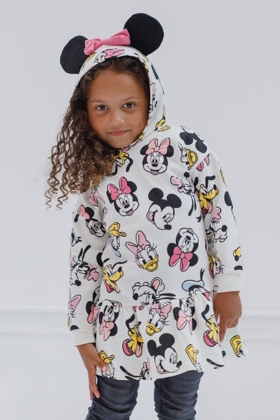 Disney Mickey Mouse Goofy Donald Duck Daisy Fleece Dress - imagikids