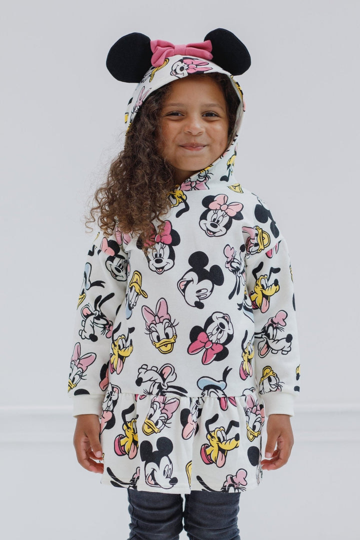 Disney Mickey Mouse Goofy Donald Duck Daisy Fleece Dress - imagikids