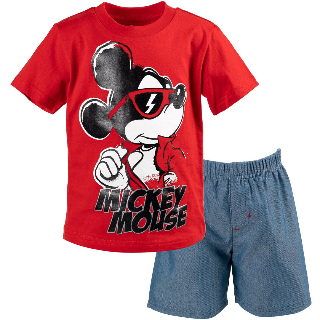 Disney Mickey Mouse Graphic T-Shirt & Shorts Set - imagikids