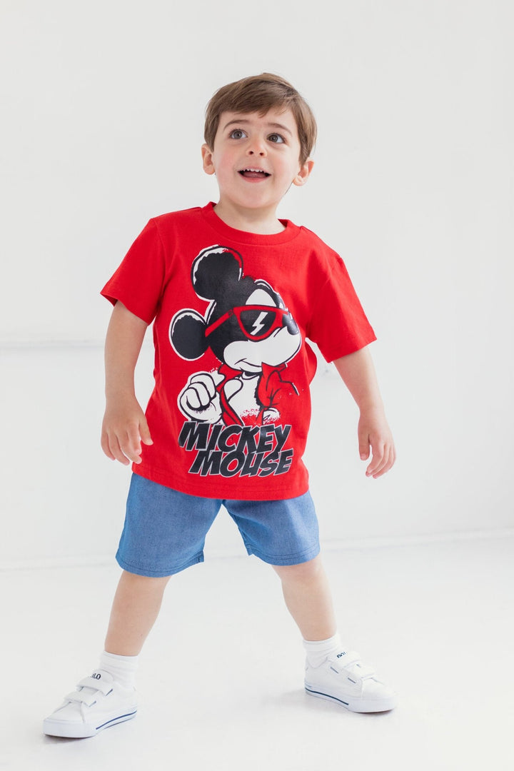 Disney Mickey Mouse Graphic T-Shirt & Shorts Set - imagikids