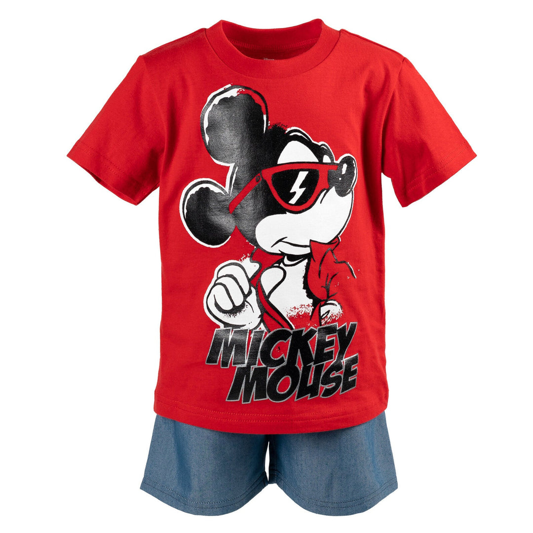 Disney Mickey Mouse Graphic T-Shirt & Shorts Set - imagikids