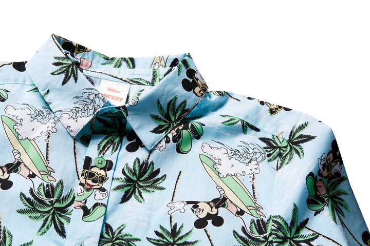 Disney Mickey Mouse Hawaiian Button Down Dress Shirt - imagikids