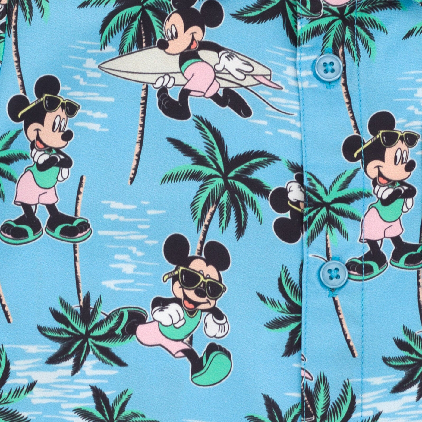 Disney Mickey Mouse Hawaiian Button Down Shirt and Shorts - imagikids